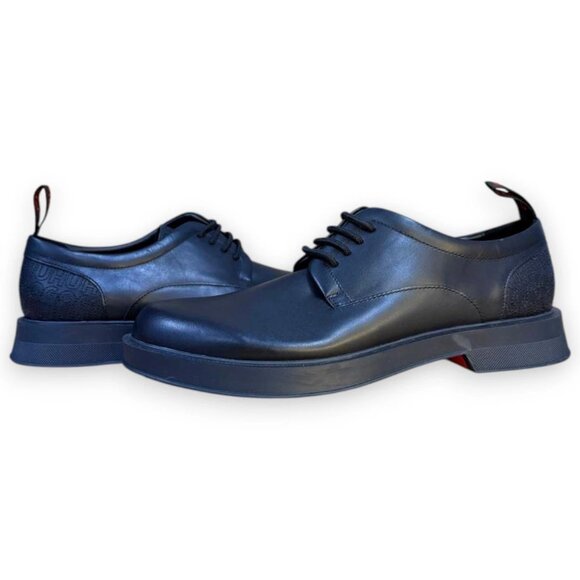 HUGO Lenner Derby Shoes Men's Black Leather US 9 (UK 8 EU 42) MSRP $209 - Picture 4 of 4